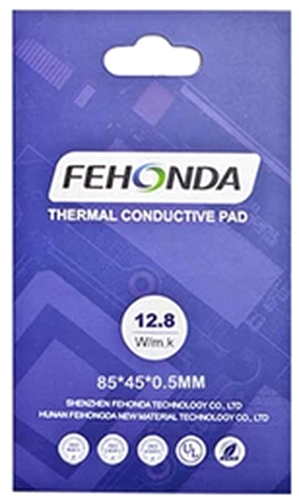 Термопрокладка FEHONDA — 12.8 Вт/мК / 85×45 мм / 1.25 мм