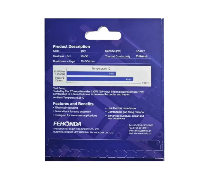 Термопрокладка FEHONDA — 15 Вт/мК / 85×45 мм / 1.0 мм — фото 2
